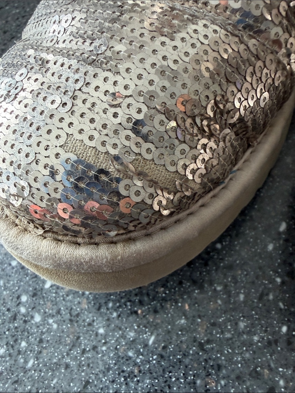 UGG Sequin Short Winter Boots - Sparkling Silver - Picture 7 of 8